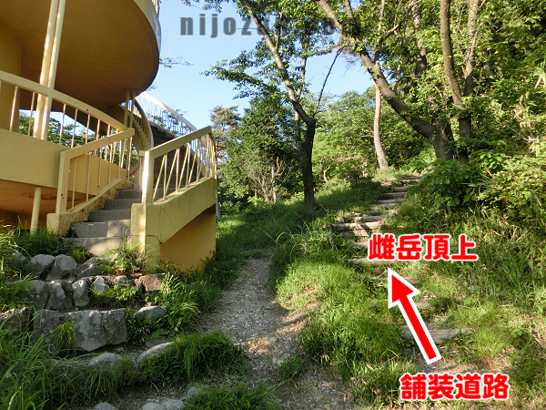 雌岳頂上へ_黄色展望台